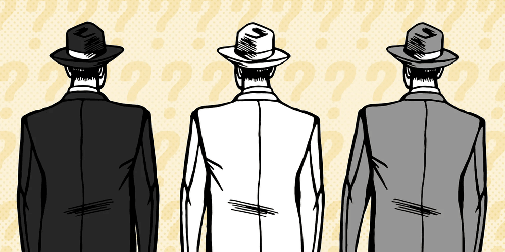 Mr Black, Mr White & Mr Grey.